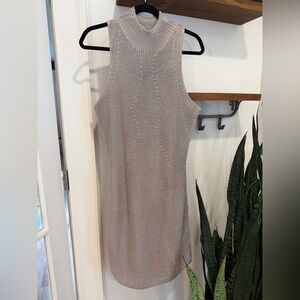 Banana Republic Dress - Beige Shimmer w. Liner Slip (not BR) Size L Tall